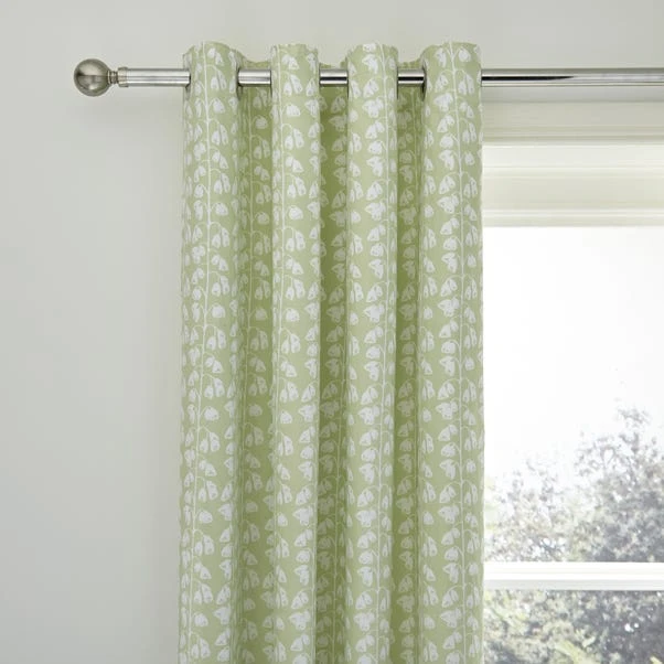 Dunelm Florentina Green Blackout Eyelet Curtains 3 Dunelm Florentina Green Blackout Eyelet Curtains