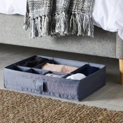 Dunelm Underbed Storage Organiser Grey