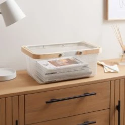 Dunelm White Large Wire Basket