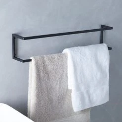 Dunelm London Matt Black Towel Rail