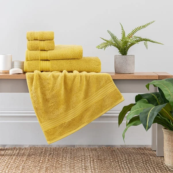 Dunelm Ochre Egyptian Cotton Towel 3 Dunelm Ochre Egyptian Cotton Towel