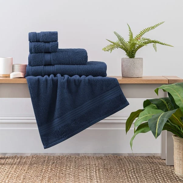 Dunelm Navy Egyptian Cotton Towel 3 Dunelm Navy Egyptian Cotton Towel