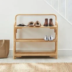 Dunelm French Cane 3 Tier Shelving Unit