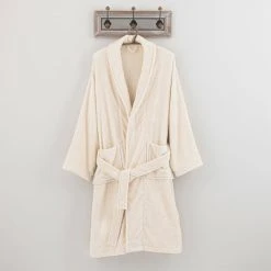 Dunelm Egyptian Cotton Natural Bath Robe