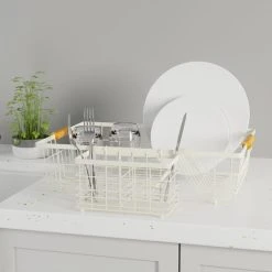 Dunelm Cream And Bamboo Drainer