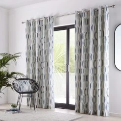 Dunelm Cuba Teal Eyelet Curtains -Dunelm Sales Store 30713507 alt01