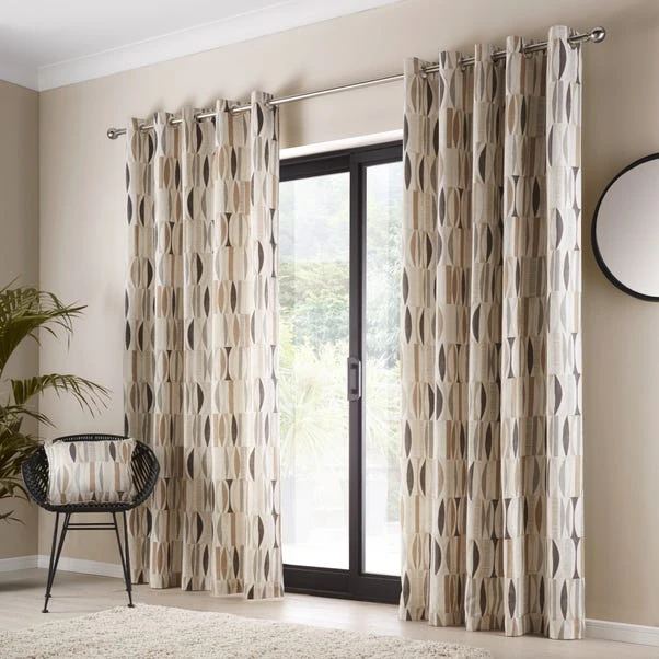 Dunelm Cuba Natural Eyelet Curtains 4 Dunelm Cuba Natural Eyelet Curtains - Image 2