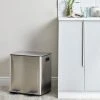 Dunelm Stainless Steel 40L Curve Recycling Bin