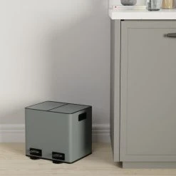 Vintage 16L Low Recycling Bin Charcoal