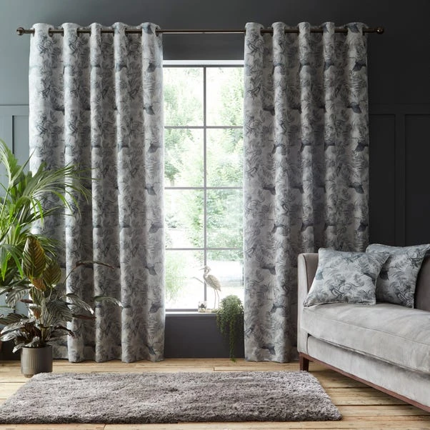 Dunelm Crane Silver Eyelet Curtains 4 Dunelm Crane Silver Eyelet Curtains - Image 2