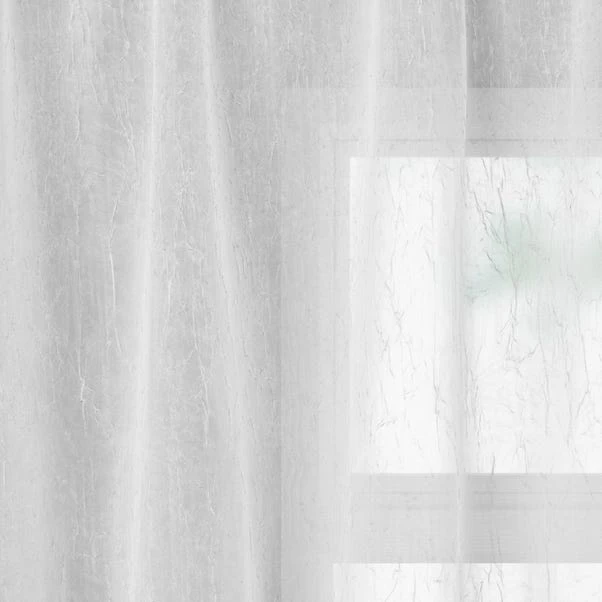 Dunelm Crushed White Slot Top Single Voile Panel 5 Dunelm Crushed White Slot Top Single Voile Panel - Image 3