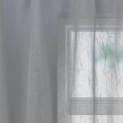Dunelm Crushed Grey Slot Top Single Voile Panel 9 Dunelm Crushed Grey Slot Top Single Voile Panel -Dunelm Sales Store 30716588 alt02