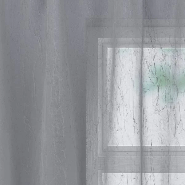 Dunelm Crushed Grey Slot Top Single Voile Panel 5 Dunelm Crushed Grey Slot Top Single Voile Panel - Image 3