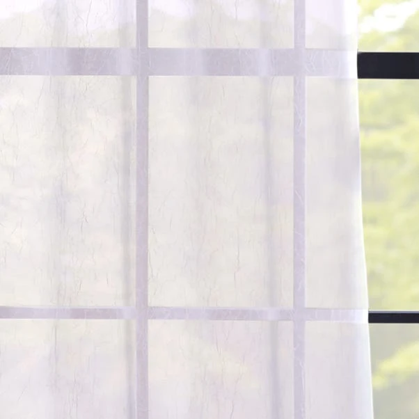 Dunelm Crushed White Eyelet Single Voile Panel 5 Dunelm Crushed White Eyelet Single Voile Panel - Image 3