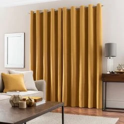 Dunelm Luna Brushed Old Gold Blackout Eyelet Curtains 11 Dunelm Luna Brushed Old Gold Blackout Eyelet Curtains -Dunelm Sales Store 30716741 alt04