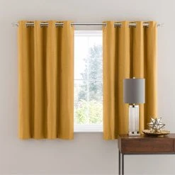 Dunelm Luna Brushed Old Gold Blackout Eyelet Curtains 12 Dunelm Luna Brushed Old Gold Blackout Eyelet Curtains -Dunelm Sales Store 30716741 alt05