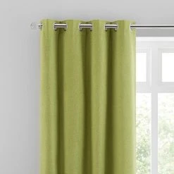 Dunelm Luna Brushed Fern Blackout Eyelet Curtains
