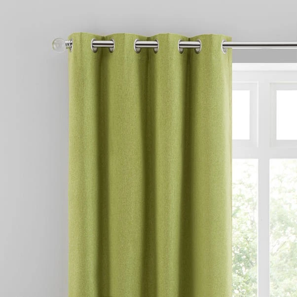 Dunelm Luna Brushed Fern Blackout Eyelet Curtains 3 Dunelm Luna Brushed Fern Blackout Eyelet Curtains