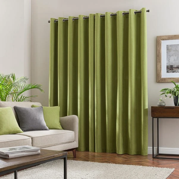 Dunelm Luna Brushed Fern Blackout Eyelet Curtains 6 Dunelm Luna Brushed Fern Blackout Eyelet Curtains - Image 4