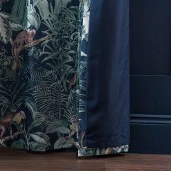 Luxury Collection Jungle Luxe Navy Chenille Eyelet Curtains 13 Luxury Collection Jungle Luxe Navy Chenille Eyelet Curtains -Dunelm Sales Store 30716782 alt06