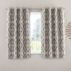 Luxury Collection Ikat Jacquard Eyelet Curtain Natural 12 Luxury Collection Ikat Jacquard Eyelet Curtain Natural -Dunelm Sales Store 30716795 alt05