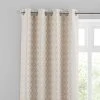 Luxury Collection Chenille Ogee Cream Eyelet Curtains -Dunelm Sales Store 30716806