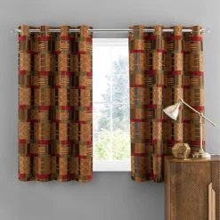 Luxury Collection Prague Chenille Terracotta Eyelet Curtains 12 Luxury Collection Prague Chenille Terracotta Eyelet Curtains -Dunelm Sales Store 30716846 alt05