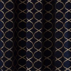 Luxury Collection Chenille Ogee Navy Eyelet Curtains 10 Luxury Collection Chenille Ogee Navy Eyelet Curtains -Dunelm Sales Store 30716869 alt02