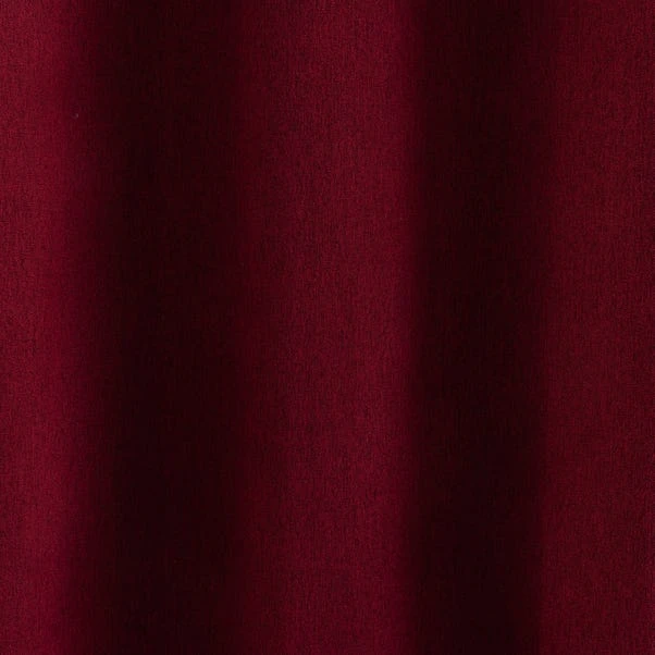 Dunelm Luna Brushed Wine Blackout Eyelet Curtains 5 Dunelm Luna Brushed Wine Blackout Eyelet Curtains - Image 3