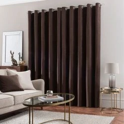 Dunelm Luna Brushed Pine Cone Blackout Eyelet Curtains -Dunelm Sales Store 30716946 alt04