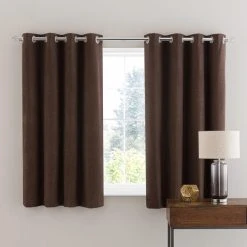 Dunelm Luna Brushed Pine Cone Blackout Eyelet Curtains -Dunelm Sales Store 30716946 alt05