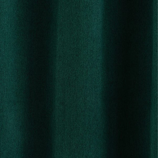 Dunelm Luna Brushed Emerald Blackout Eyelet Curtains 5 Dunelm Luna Brushed Emerald Blackout Eyelet Curtains - Image 3