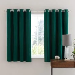 Dunelm Luna Brushed Emerald Blackout Eyelet Curtains 12 Dunelm Luna Brushed Emerald Blackout Eyelet Curtains -Dunelm Sales Store 30716994 alt05
