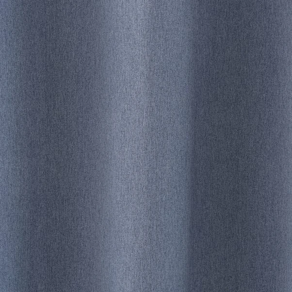 Dunelm Luna Brushed Dusky Blue Blackout Eyelet Curtains 5 Dunelm Luna Brushed Dusky Blue Blackout Eyelet Curtains - Image 3