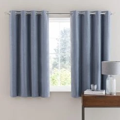 Dunelm Luna Brushed Dusky Blue Blackout Eyelet Curtains 12 Dunelm Luna Brushed Dusky Blue Blackout Eyelet Curtains -Dunelm Sales Store 30717003 alt05