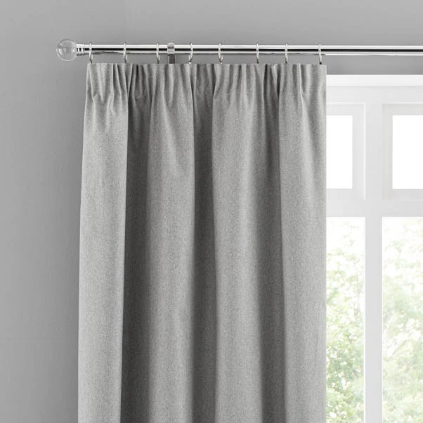 Dunelm Luna Mid Grey Blackout Pencil Pleat Curtains 3 Dunelm Luna Mid Grey Blackout Pencil Pleat Curtains