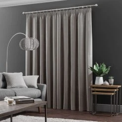 Dunelm Luna Mid Grey Blackout Pencil Pleat Curtains 11 Dunelm Luna Mid Grey Blackout Pencil Pleat Curtains -Dunelm Sales Store 30717047 alt04