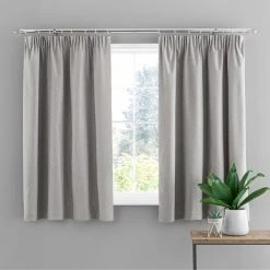 Dunelm Luna Mid Grey Blackout Pencil Pleat Curtains 12 Dunelm Luna Mid Grey Blackout Pencil Pleat Curtains -Dunelm Sales Store 30717047 alt05