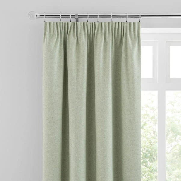 Dunelm Luna Sage Blackout Pencil Pleat Curtains 3 Dunelm Luna Sage Blackout Pencil Pleat Curtains