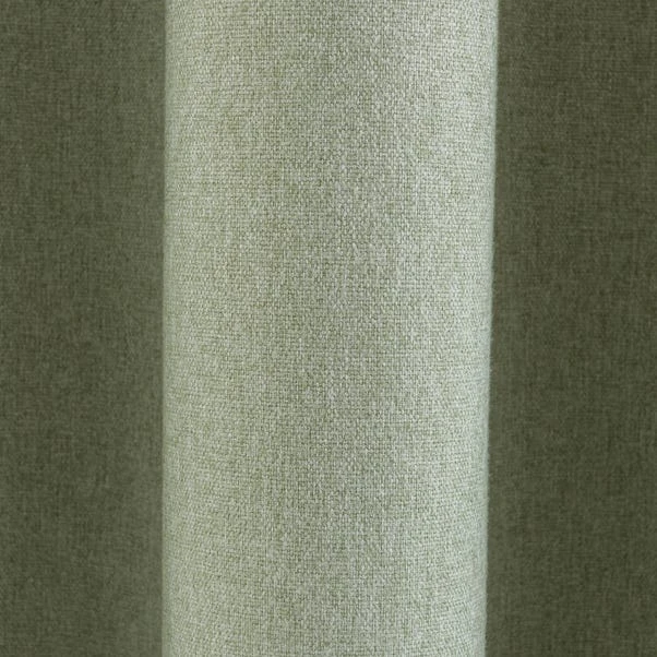 Dunelm Luna Sage Blackout Pencil Pleat Curtains 5 Dunelm Luna Sage Blackout Pencil Pleat Curtains - Image 3