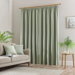 Dunelm Luna Sage Blackout Pencil Pleat Curtains 11 Dunelm Luna Sage Blackout Pencil Pleat Curtains -Dunelm Sales Store 30717055 alt04
