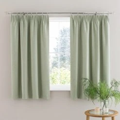 Dunelm Luna Sage Blackout Pencil Pleat Curtains 12 Dunelm Luna Sage Blackout Pencil Pleat Curtains -Dunelm Sales Store 30717055 alt05
