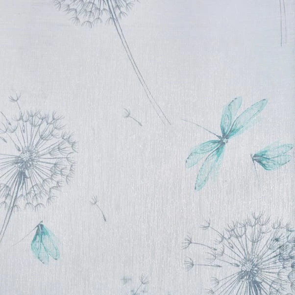 Dunelm Dragonflies Hidden Tab Top Blue Voile 5 Dunelm Dragonflies Hidden Tab Top Blue Voile - Image 3