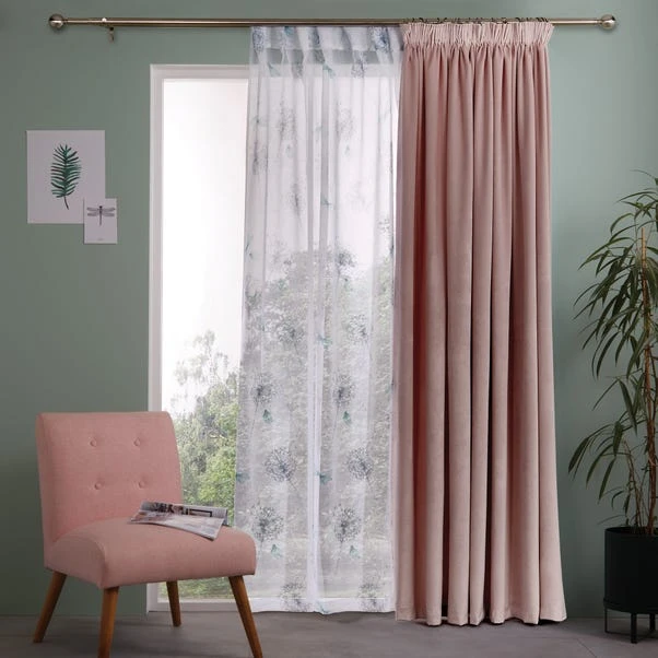 Dunelm Dragonflies Hidden Tab Top Blue Voile 6 Dunelm Dragonflies Hidden Tab Top Blue Voile - Image 4