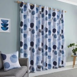 Elements Dandelion Blue Eyelet Curtan 10 Elements Dandelion Blue Eyelet Curtan -Dunelm Sales Store 30717512 alt04