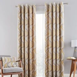 Dunelm Mirage Ochre Jacquard Eyelet Curtains 9 Dunelm Mirage Ochre Jacquard Eyelet Curtains -Dunelm Sales Store 30717554 alt01