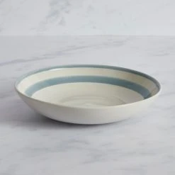 Dunelm Riviera Blue Stoneware Pasta Bowl