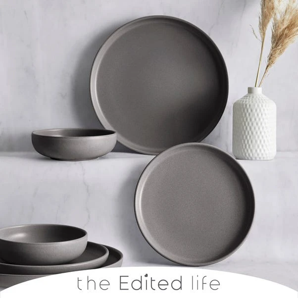 The Edited Life Urban Charcoal 12 Piece Dinner Set 3 The Edited Life Urban Charcoal 12 Piece Dinner Set