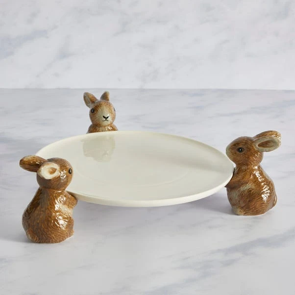 Dunelm Homestead Rabbit Cake Plate 3 Dunelm Homestead Rabbit Cake Plate