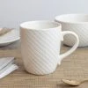 Dunelm White Quilted Mug -Dunelm Sales Store 30718223